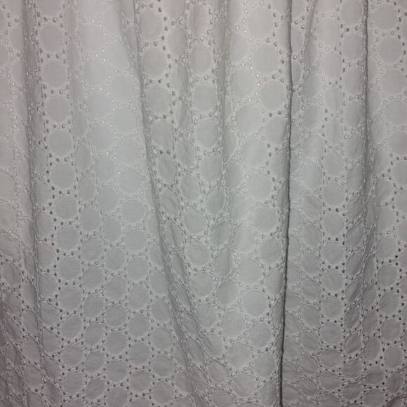 Dress barn white eyelet sleeveless dress easter spring graduation wedding Sz 12 - Picture 4 of 7